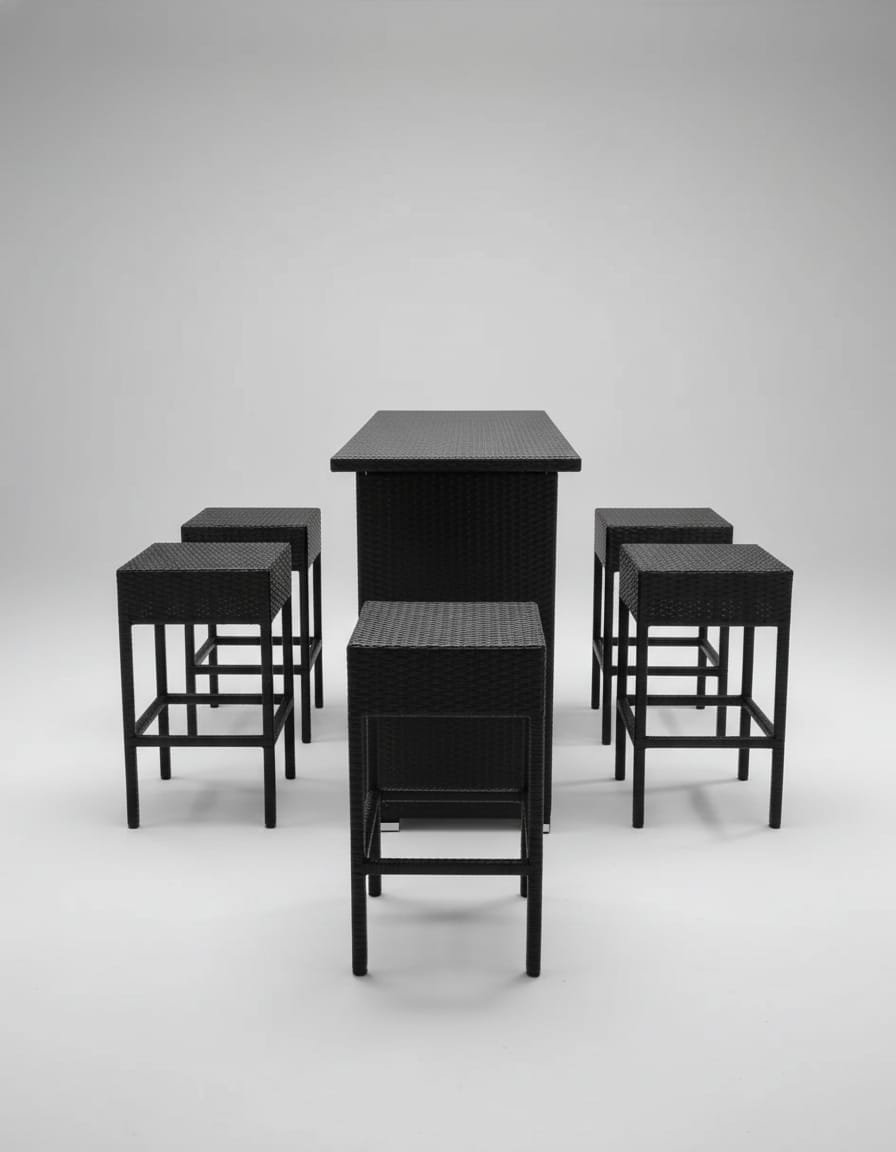 Zovika Weave 7-Piece Outdoor Bar Set - Image 3