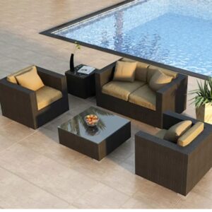 Harbor Luxe 4-Piece Outdoor Wicker Lounge Set