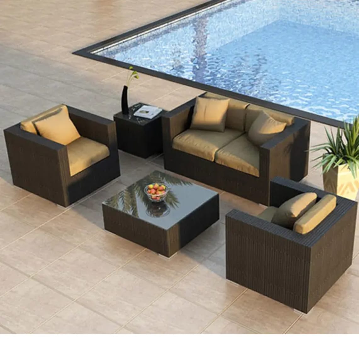 Harbor Luxe 4-Piece Outdoor Wicker Lounge Set