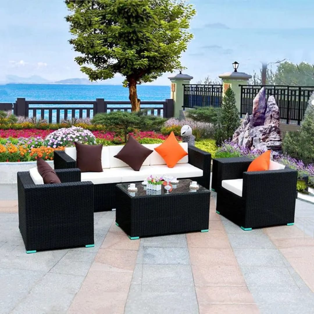Harbor Luxe 4-Piece Outdoor Wicker Lounge Set - Image 4