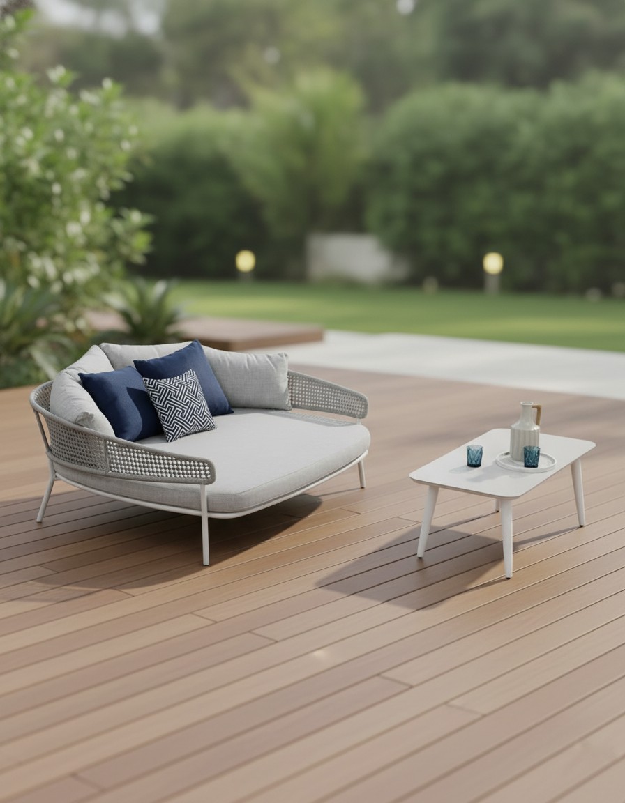 VerdaLuxe All-Weather Resin Wicker Sunbed - Image 2