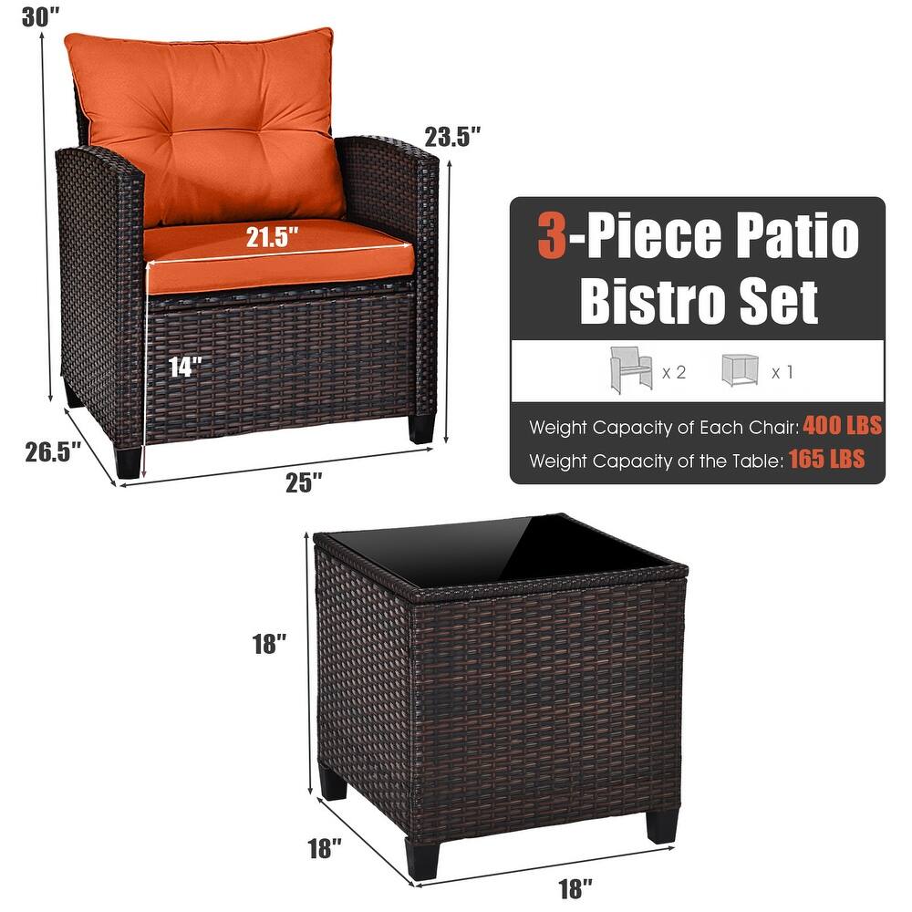 Zovika Rattan Balcony set - Orange - Image 5