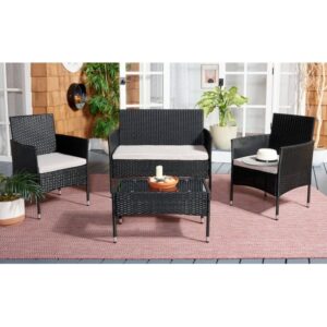 Zovika B&W Resin Wicker Patio Set