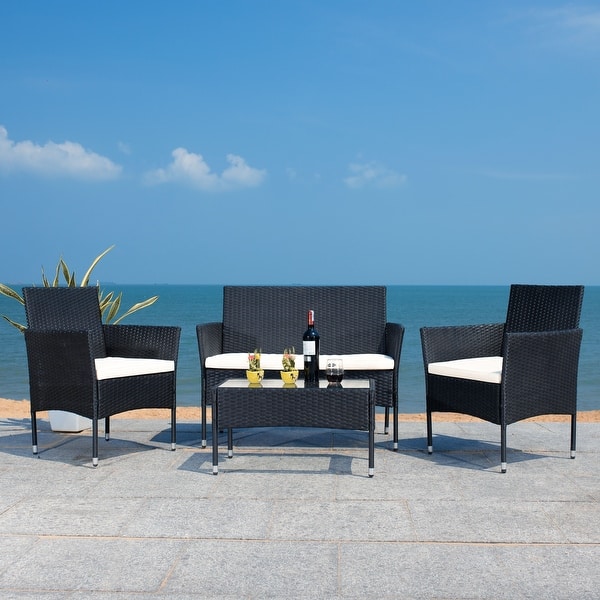 Zovika B&W Resin Wicker Patio Set - Image 2