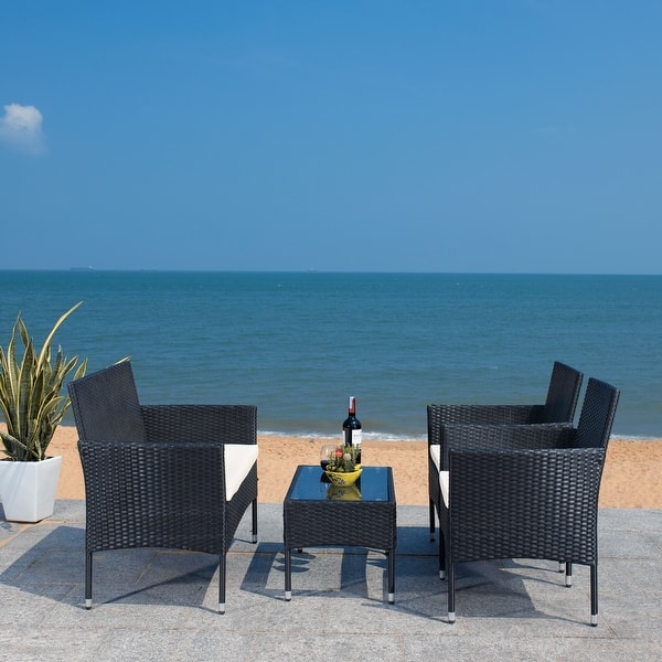 Zovika B&W Resin Wicker Patio Set - Image 3