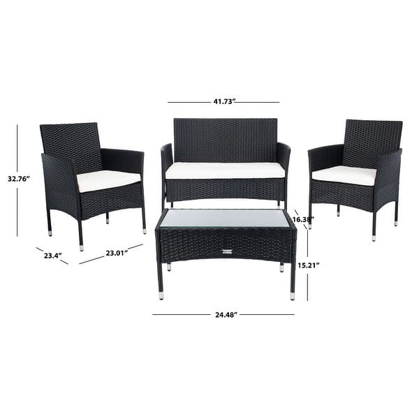 Zovika B&W Resin Wicker Patio Set - Image 5