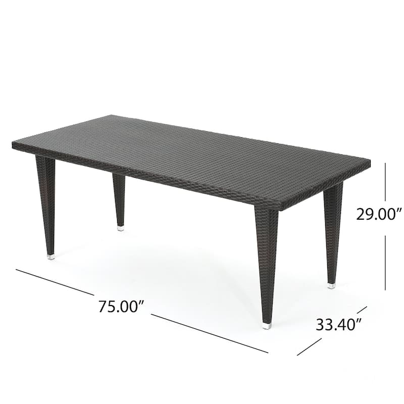 Riviera Resin Wicker Outdoor Dining Set - Image 4