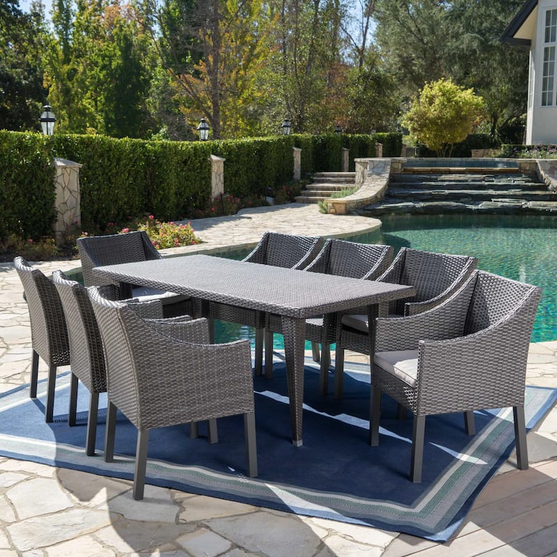 Riviera Resin Wicker Outdoor Dining Set - Image 5