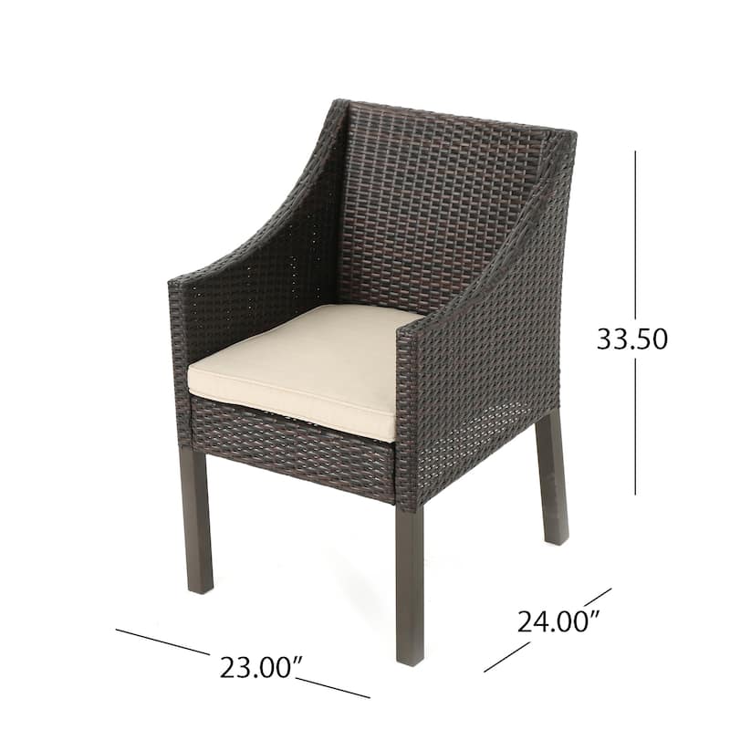 Riviera Resin Wicker Outdoor Dining Set - Image 6