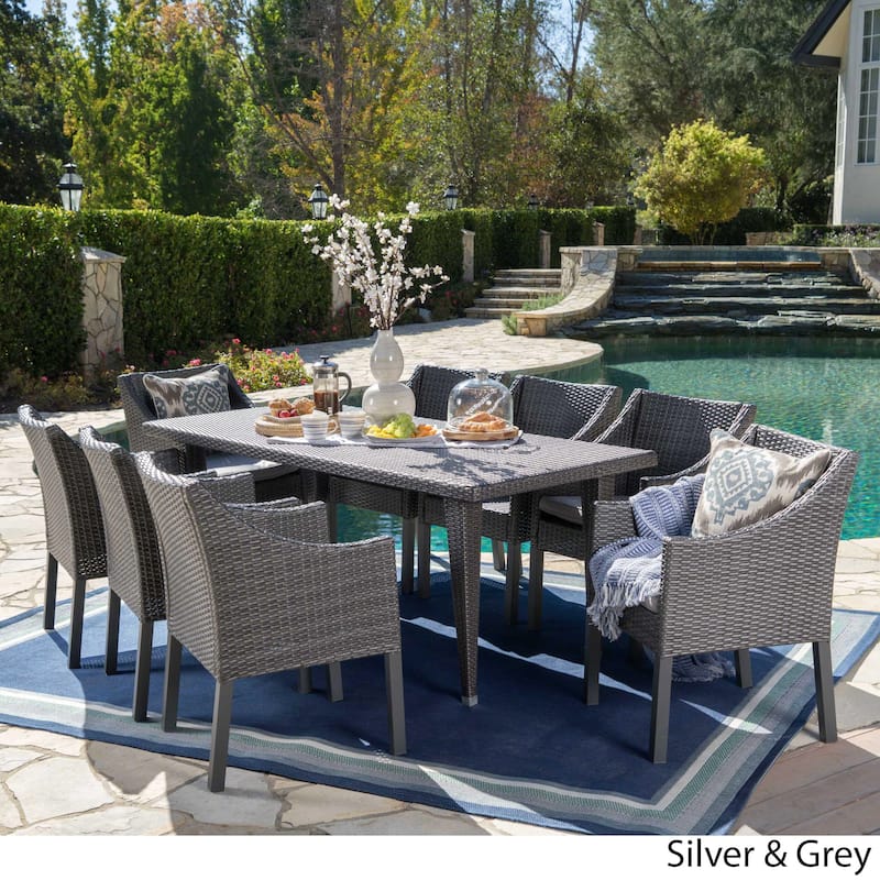 Riviera Resin Wicker Outdoor Dining Set - Image 8