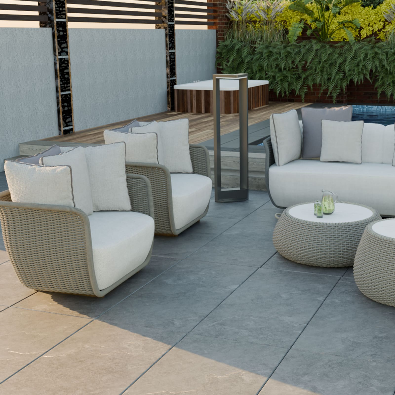 Zovika Veyra Rope Outdoor 4 Seater Sofa Set - Image 3