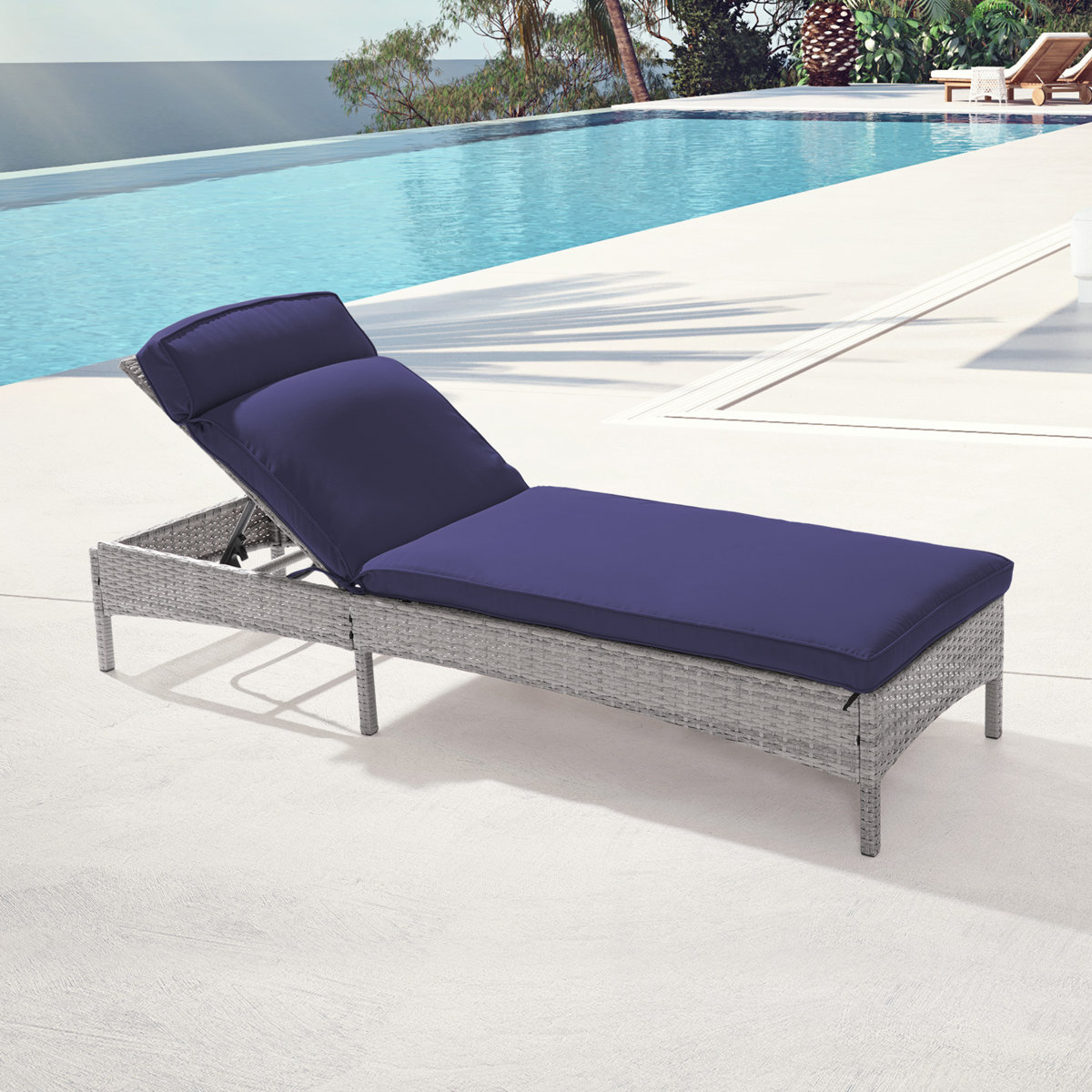 Zovika Cleopatra Wicker Lounger - Image 2
