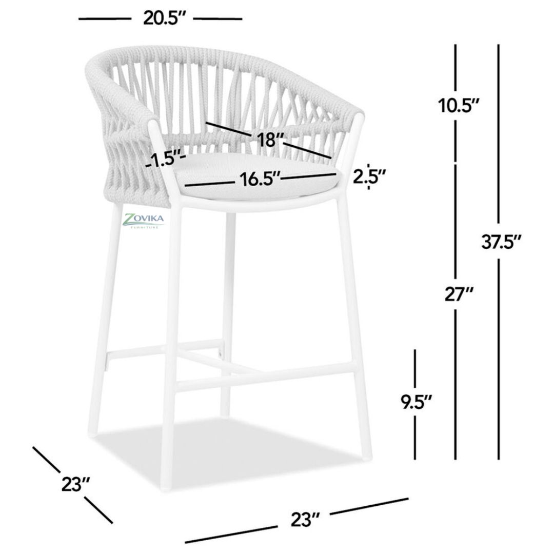 Zovika Helios Braided Bar Chair (Set of 2 Chairs) - Image 3