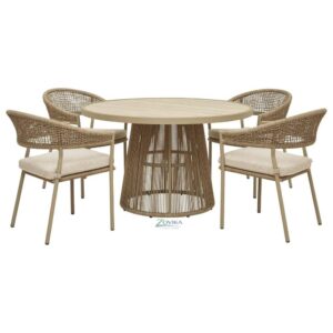 Zovika Elio Rope Braided Dining Set